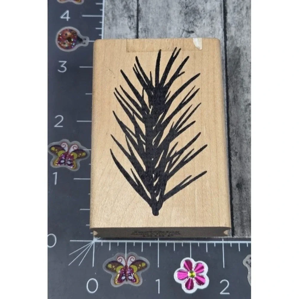 JudiKins Pine Branch 1910F Plant Branch 3X2 Rubber Stamp #Q89